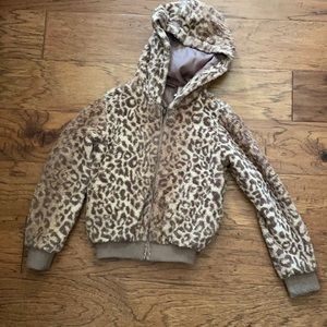 Girls cheetah jacket size 6